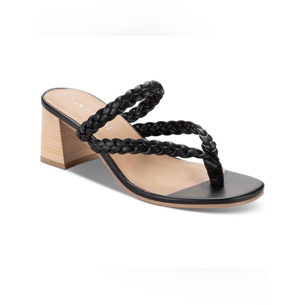 Sun + Stone Winnie Braided Slip On Slide Sandal Size 5.5 Boho Vacation